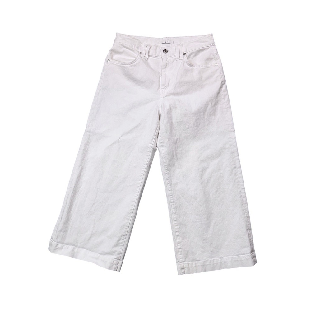 Cropped Jo‎ High Rise Wide-Leg Jeans 7 for all Mankind Old Money Quiet Luxury